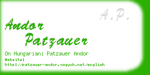 andor patzauer business card